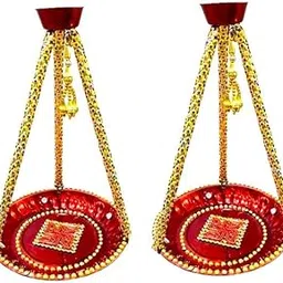 Fancy Designer Stainless Steel Diwali Pooja Hatri/Handmade Sindhi Diwali Pooja Hatri/Designer Hatri for Pooja (Pack of 2)-image-11