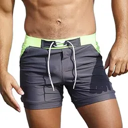 Swimwear Men Swimsuits Swim Boxer Trunks Short Board Surf Shorts Bathing-image-23