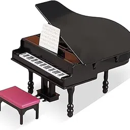 Miniature Furniture, Doll House Grand Piano for Dollhouse Decor, Doll House Accessories and Furniture Suitable for Role Playing Games Miniature Model-picture-16