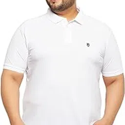 relane Men's Cotton Blend Half Sleeves Solid Polo Collar T-shirt-BIGPOLO101-picture-13