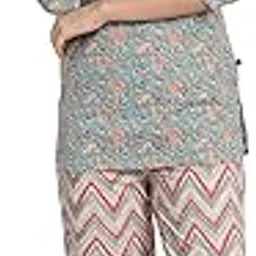 githaan Women Cotton Jaal & Zigzag Printed Night Suit Set-picture-50