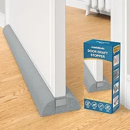 Augblinds Door Draft Stopper, 36 Inch Under Draft Guard Noise Blocker, Seal Bottom of Doors 30'' to 36'' Gap Filler up to 1.7'' Front Door Sweep, Machine Washable, Gray-picture-15