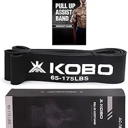 Kobo AC-78 Power Loop Band/Resistance Band/Rubber Pull Up Assist Bands 41 Inch| Powerlifting Bands for Mobility & Body Stretching, Powerlifting, Resistance Training, Tension 65-175 LBS, (Black)-picture-17