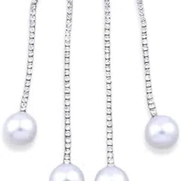 inara robes Long Tassel Pearl Dangle Earrings Dainty Rhinestone Tassel Earrings Pearl Drop Earrings-picture-27