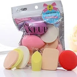 Harsh Love Make Up Sponge Beauty Blender Puff (Color May Vary) - Set of 6 Sponge Blender Foundation Puff Powder Smooth Beauty-image-14