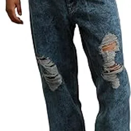 hubberholme Men Blue Cotton Relaxed Fit Mid-Rise Solid Jeans-picture-11