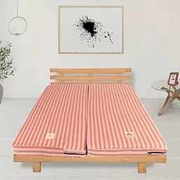 MOROFEEL Polyester 72x35x4 Inch Single Bed Removable Zipper Mattress Cover/Protector (Orange)-picture-59