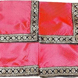 Rumala Sahib Maroon Printed Flowers with Golden gota (4 PEC.)-picture-24