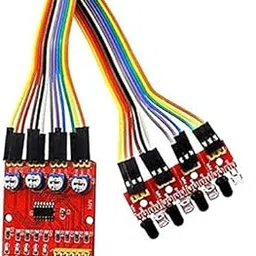 UJEAVETTE 5 Pieces 4-Way Infrared Tracking Sensor Module Smart Car Obstacle Avoidance-image-42
