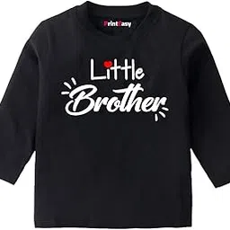 Little Brother Cotton Round Neck Regular Fit Unisex Kids T-Shirt for Boys & Girls D-272-picture-19