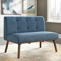 Loveseat Sofa, 2-Seater Living Room Sofa, Best in buitin Quality, Perfect for Side seatings, 2 Seater Sofa, loveseats (Ebbe, Blue)-picture-21