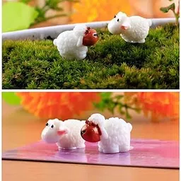 Chocozone Pack of 30 Cute Sheep Miniatures Garden Decoration Items Indoor Garden Landscape Decor - 2.1cm (Sheep)-picture-10