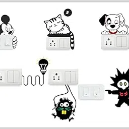 Funny Switch Board Panel Stickers for Home and Office - Total Pack Off -06 Designs-picture-55