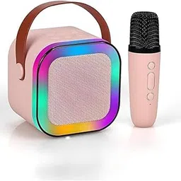 Magicwand K12【USB-C-Charging 1 Mic】 Kids Karaoke Microphone Wireless Bluetooth Speaker with RGB LED Lighting for Kids【Pink】-image-26