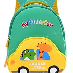 toyshine 26cm Mini Size Cute Car Design Kindergarten Backpack for Kids Girls Boys Waterproof & Lightweight Toddler Preschool Nursery Travel Picnic Bag-picture-30