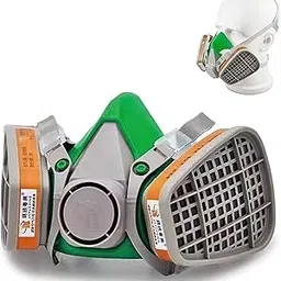 BRAINLE Industrial Safety Gas Mask with Carbon Filter: Anti-Pollution, Dust Protection Respiratory Mask for Men - Suitable for Welding, Paint Spraying, Chemical Work - Half Face Respirator-picture-19