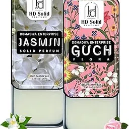 HD Solid Perfume Combo – Jasmine & Guch Flora | Long Lasting Solid Parfum Wax | Pocket Perfume for Men & Women, 12.6 g Each-picture-49