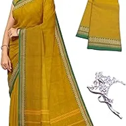 nandavanam Women's Chettinad Cotton Sarees | Handloom Saree with Blouse | Pure Cotton Sarees for Women Daily use and All Occasion Wear| Soft, Comfort Cotton Saree-picture-28