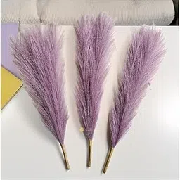 Decorative Pampas Grass Stems, Natural Dried Reed Plumes for 41cm Faux Pampas, Fluffy, Perfect for Diwali Decor, Housewarming Gifts, Wedding Arches, Home & Office Decoration Set of 3 (Lilac)-image-39