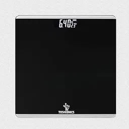 Toshionics Automatic Personal Glass Digital Weighing Smart Scale Intelligent Electronic Household Machine With LCD Display Accurate Body Fat Weight Measurement (Black)-picture-19