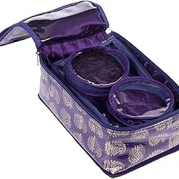 Kuber Industries Laminated Satin Locker Jewellery Kit Organiser (Purple)-CTKTC025671-picture-33