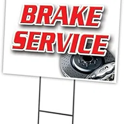Brake Service 12"x16" Yard Sign & Stake | Advertise Your Business | Stake Included Image On Front Only | Made in The USA-picture-15
