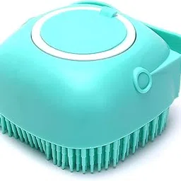 Silicon Massage Bath Brush| Hair Scalp & Bathing Brush For Cleaning Body | Silicone Bath Wash Scrubber Cleaner & Massager For Shampoo, Soap Dispenser | Bathing Tool | Brushes, Men & Women - Colors may vary. (Turquoise)-image-55
