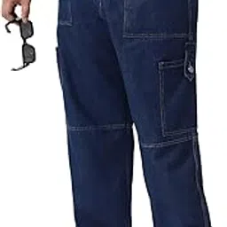 urbano plus Men's Loose Baggy Fit Washed Cargo Jeans with 6 Pockets Non-Stretchable-picture-30