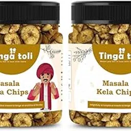 TINGA TOLI Homemade Kerala Special Masala Banana Chips Pack of 2 of 125 Grams Total 250 Grams Kela Wafer banana wafers Masala Yellow Kela Chips Natural banana chips Made with coconut oil [Jar Pack]-picture-33