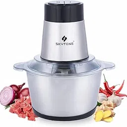 zerolex grinder for kitchen: electric chopper and meat grinders with stainless steel bowl and speed modes food processor for meat and vegetables and onion and mince electric 2 liter-picture-36
