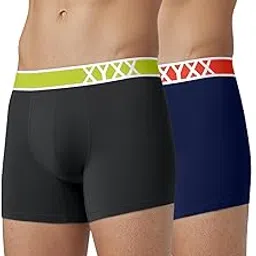 xyxx Men's Volt and Dynamo Micromodal Regular Fit Solid Antimicrobial Trunks with No Marks Waistband (Pack of 2)-picture-38