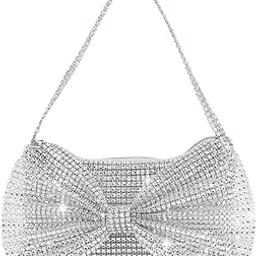 the style sutra Women Evening Clutch Bag Female Underarm Bag for Weddings Commuting Birthday Silver-picture-19