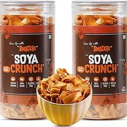 Snackee SOYA CRUNCH, 150G (Pack of 2) | Crunchy Soy Snack | Protein-Rich & Flavourful | Desi Masala Soya Chips | Anytime Savoury Treat | High in Fibre, Low Calories Snacks I Flavorful Soya Chips-picture-20