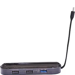 Dream Tech USB Type-C 7in1 with HDMI + PD (Charging Enabled) + USB3.0 + USB2.0 + SD Card Reader + Micro SD Card Reader (TF) 7in1 USB Hub/Adapter | in All New Transparent Design-image-92