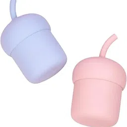 tudd Mini Sip | Spill-Proof Silicone Straw Cup for Kids | Pink-picture-15