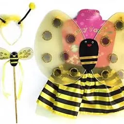 Wanna Party Honeybee Costume For Kids - Skirt, Wings, Wand and Headband Set for Halloween Costumes for Kids, Dress Up, Pretend Play, Stage Show Costumes-image-51