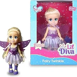 Li'l Diva Fairy Twinkle 6” Doll|India’s First Preschool RolePlay Pretend-Play Doll with Accessories|Birthday Gift|Toy Dolls for Girls 3+|Movable Arms & Legs|Beautiful Dress|Elegant Eyes|Soft Hair Play-picture-52