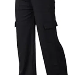 Women’s Cargo Pants – High-Waist Relaxed Fit with Multiple Pockets, Drawstring Waist, and Soft Cotton Fabric for Casual Wear-image-16