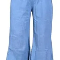 Designer Modern Women Denim Palazzo Blue011-picture-36