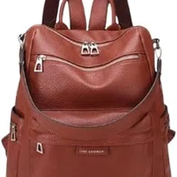 Backpack Purse for Women Fashion Convertible Satchel Handbags Large Capacity Travel Vintage PU Leather Shoulder Bag-image-3