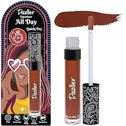 Dazller All Day Quick-Dry Lipcolour, Ultra-Matte, Smudge-Proof, Moisturising with Kokum Butter, Brown (DLC044)-picture-41