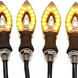 Aksmit PAN Style Indicators 9 Led High Bright Universal for All Bikes Models Turn Signal Lights Motorcycle (Pan light Yellow, 4 Pair)-picture-16
