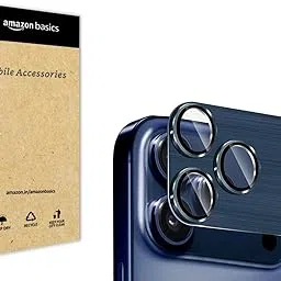 amazon basics Aluminium Plate Camera Lens Protector Compatible with iPhone 17 Pro Max, [Anti-Scratch] Premium Tempered Glass Film Full Plate Aluminum Alloy Lens Protector - Blue-picture-13