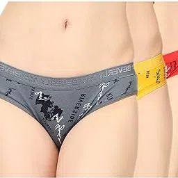 girlfriend Women Hipster Panty - Super Combed Cotton - Anti Bacterial, No Marks Waistband, Quick Dry Printed Panties-picture-34