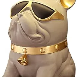 CALANDIS Dog Tissue Box Crafts Cute Resin Sculpture for Entryway Coffee Table Brown | Figurines-image-1