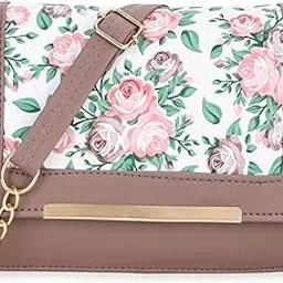 Beige Sling Bag WOMEN'S TRENDY BEIGE BOXY SLING BAG FOR CASUAL & PARTIES WITH ADJUSTABLE STRAP ()-image-9