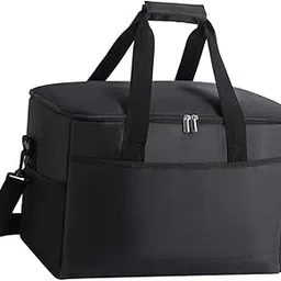 FABLOFT Insulated Lunch Bag Leakproof Portable Cooler Tote for Office Outdoor Hiking Black-image-51