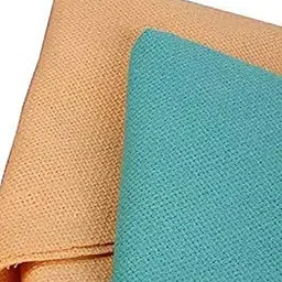 Fluid Art Matty Fabric for Embroidery-Cross Stitch (Light Orange) Peach-C Green, Each Colour 1 m-picture-30