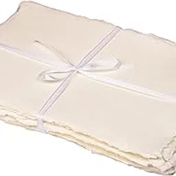 Pzyvelines- 20 Sheets of Watercolor Paper of 150 GSM - Virgin Cotton - Handmade Paper with Deckle Edges - 16 Inches X 13 Inches - OffWhite Toned-picture-10