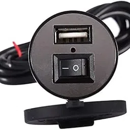 CEUTA Mobile USB Charger with Switch for Bike, Motorcycle and Cars, Silicone Waterproof, Power Adapter Socket, 5v-2A -Black-picture-28